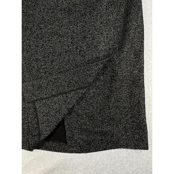 Ann Taylor Factory Ladies Twill Skirt, Size 16, Faux Wrap, Knee Length Side Zip - Picture 3 of 10